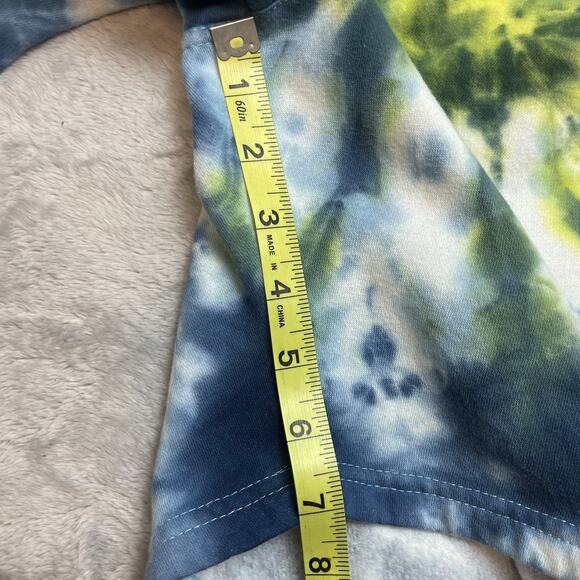 Maui and Sons Surf Co Sweat Shorts Mens L Blue Fleece Tie Dye Drawstring Pockets - Picture 9 of 9